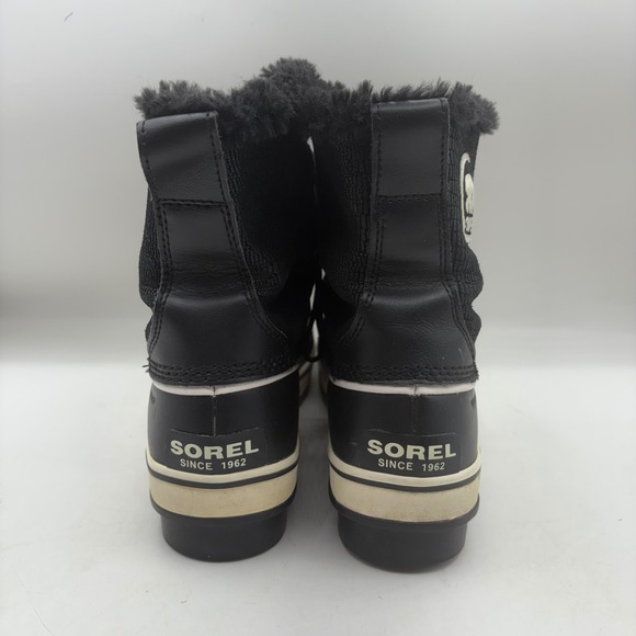 Sorel Tivoli Waterproof Winter Boots Black Faux Fur Lined Women Size 9.5 - Picture 4 of 10